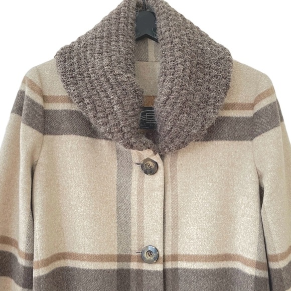 Wool/Angora Coat, Knit Collar, Dominic Bellissimo, Made in Canada, Size 6 - Picture 3 of 13